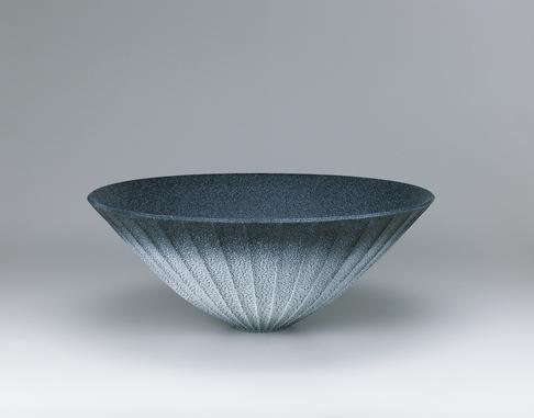 藍色志野花器