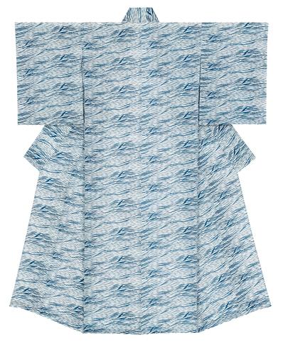 長板中形着物「風の葦手」