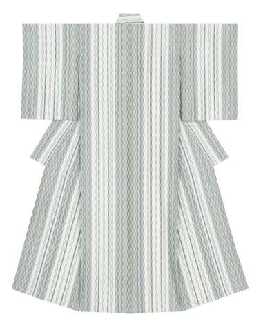 よろけ織着物「銀嶺」