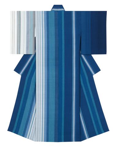 紬織着物「月下聴白」