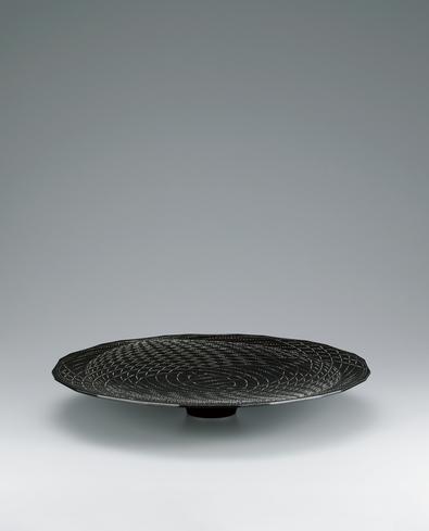 魚々子象嵌皿「水紋」