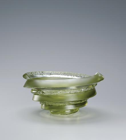 硝子鉢「二重螺旋と削りのBOWL」