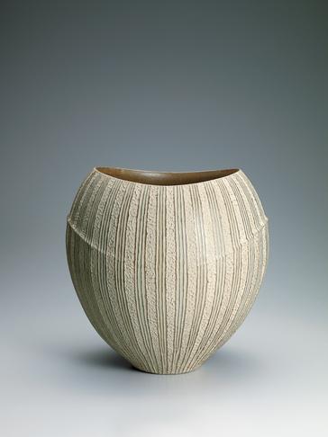 彩紋土盛付ノ壺