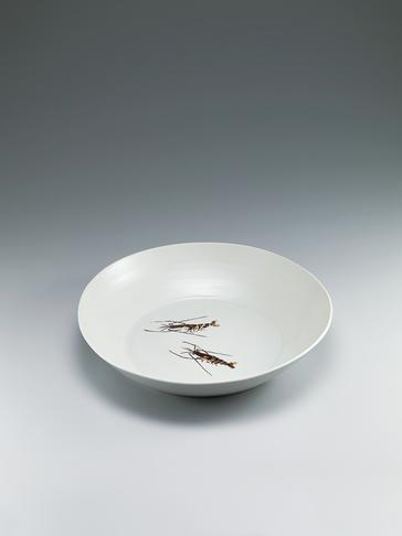 鉄絵海老文皿
