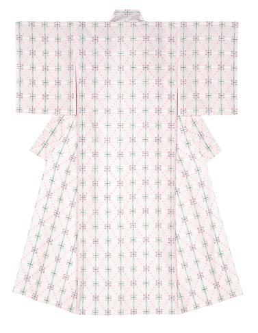 花絽織着物「秋桜」