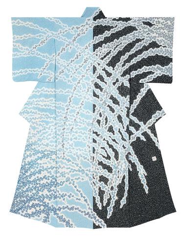友禅訪問着「噴雪花」