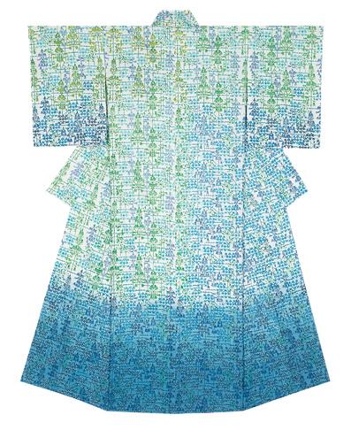 型絵染着物「夏のプレリュード」