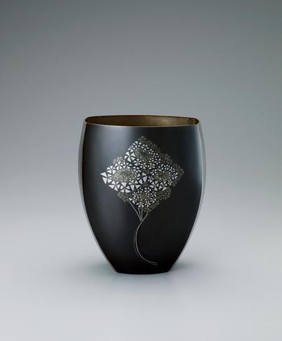 四分一象嵌花器「花あかり」