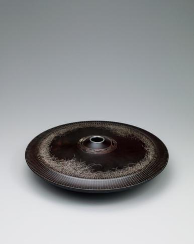 魚々子象嵌花器「月蛍」