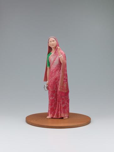 陶彫彩色「暁声」