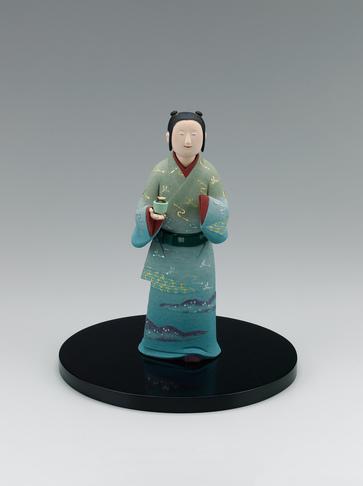 陶胎紙貼彩色「薫炉」