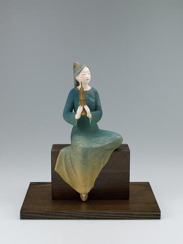木彫布貼彩色「余韻」