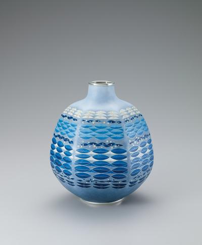 有線七宝花器「波光」