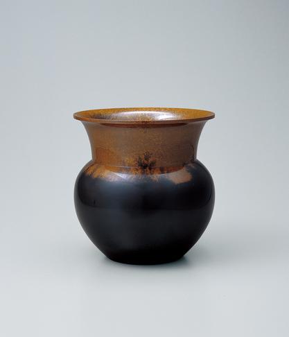 遺作：蠟型吹分広口花器「仰韶」