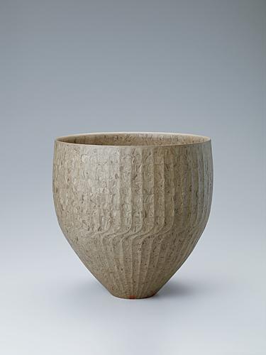 備前土練込花器