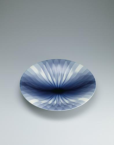 彩釉鉢「藍華菱」