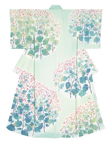 友禅訪問着「秋海棠」