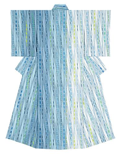 型絵染着物「喜雨」