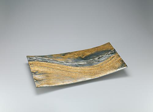 蠟型白銅金彩盛器「流」