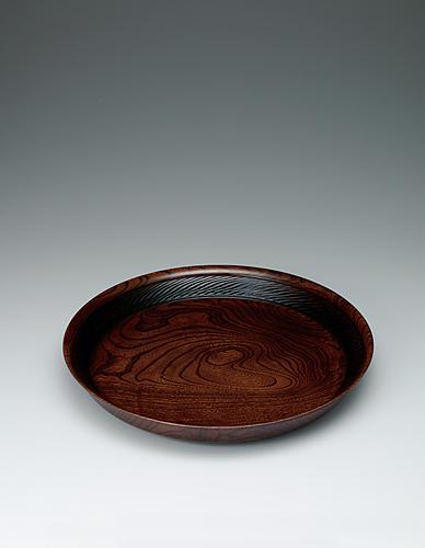 欅拭漆盛器「縄文」