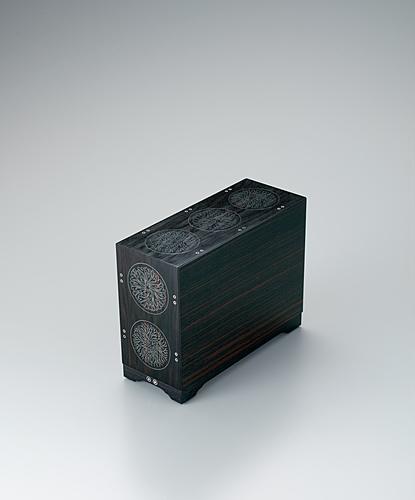 黒檀海松丸文象嵌箱