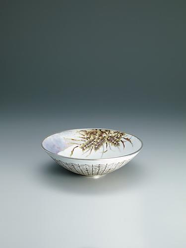 有線七宝草木文飾鉢「雑木林Ⅱ」