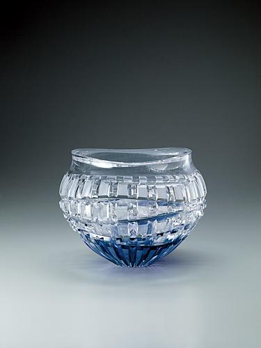 硝子切子花器「清溢」