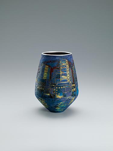 泥七宝壺「薄明」