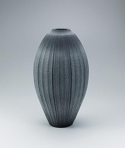 藍色志野壺