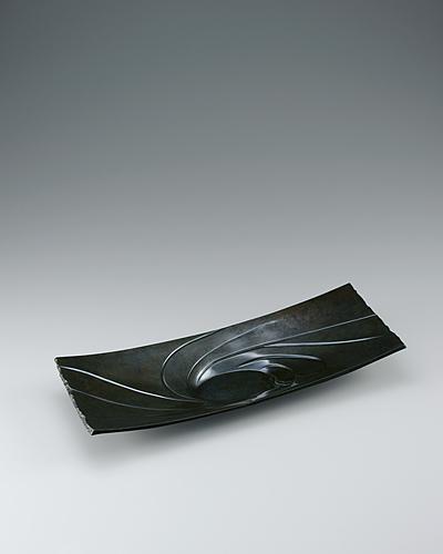 蠟型鋳朧銀盤「吮」
