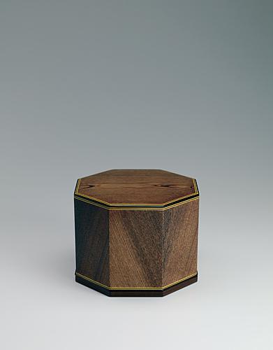 欅造拭漆八角箱