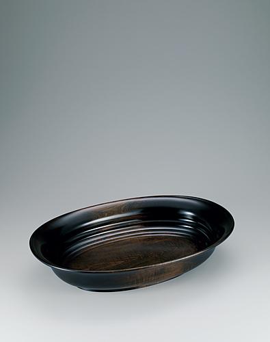 栃拭漆盛器