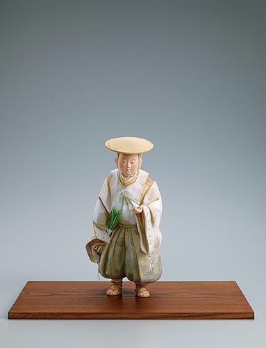 陶彫彩色「御田」