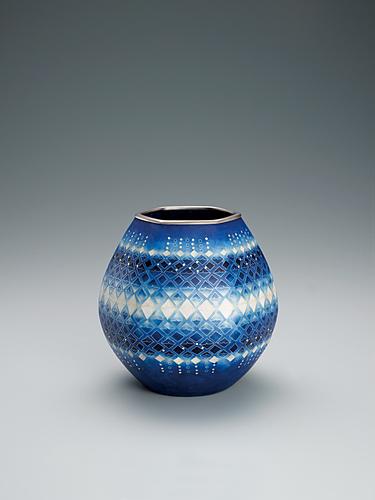 有線七宝花瓶「きらめく波光」