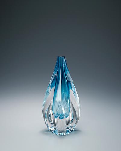硝子花器「流翔」