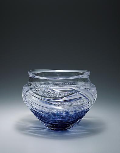 硝子切子花器「清瀑」