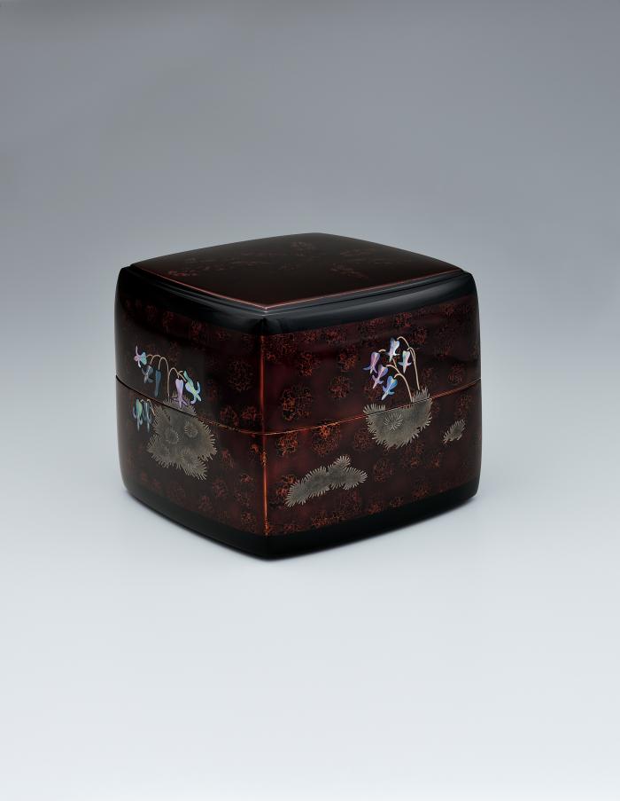 変塗蒔絵螺鈿箱「こまくさ」