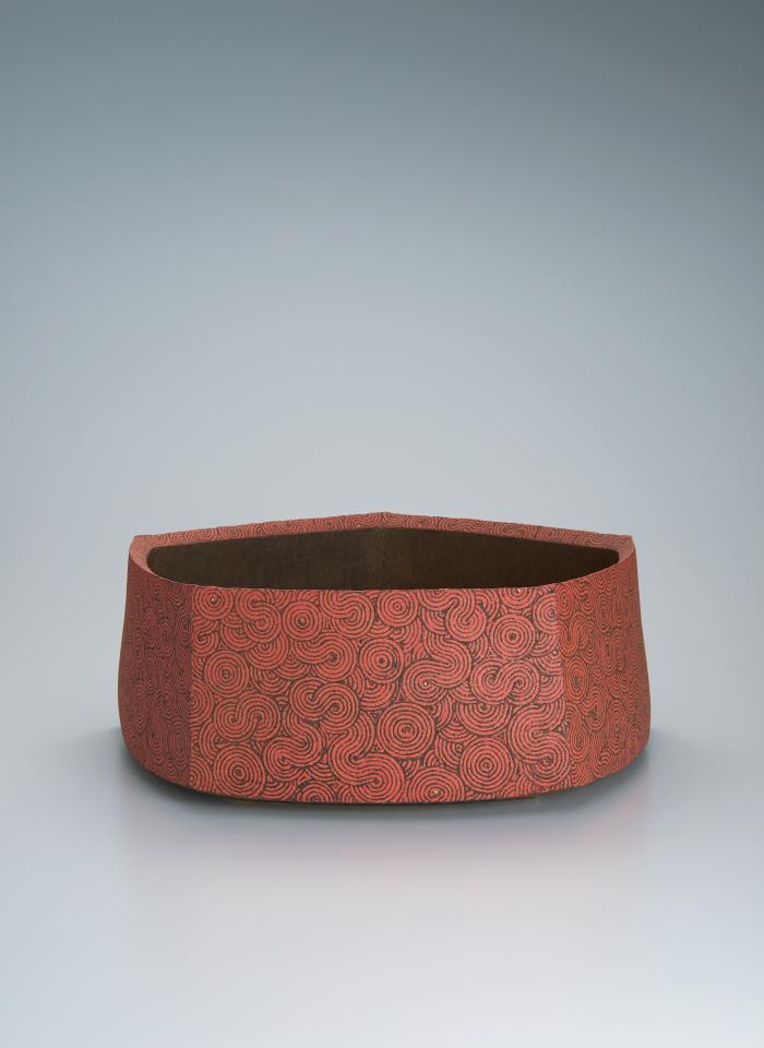 紅彩条文五角器