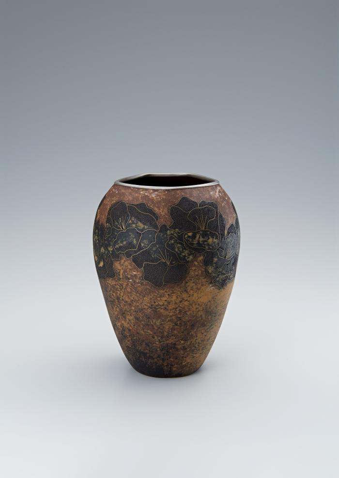 泥七宝花入「憧」