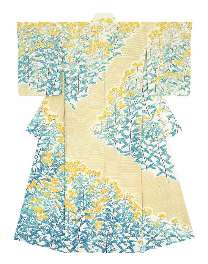 友禅訪問着「群生花」