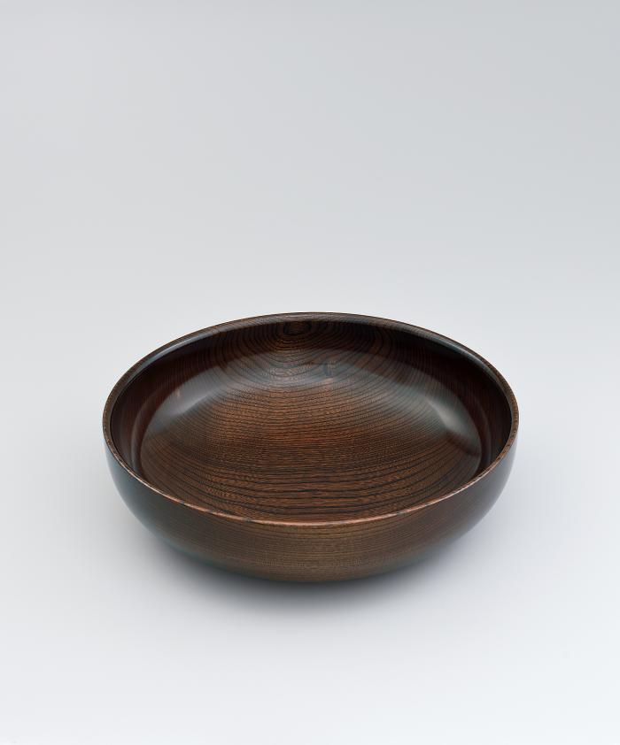 欅造拭漆盛器
