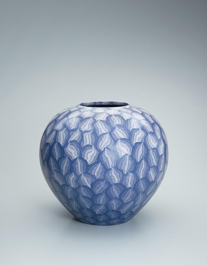 椋灰釉練上大壺