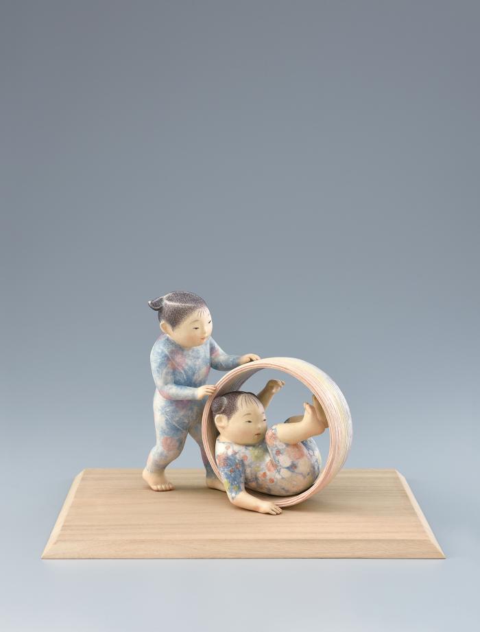 桐塑紙貼「遊」