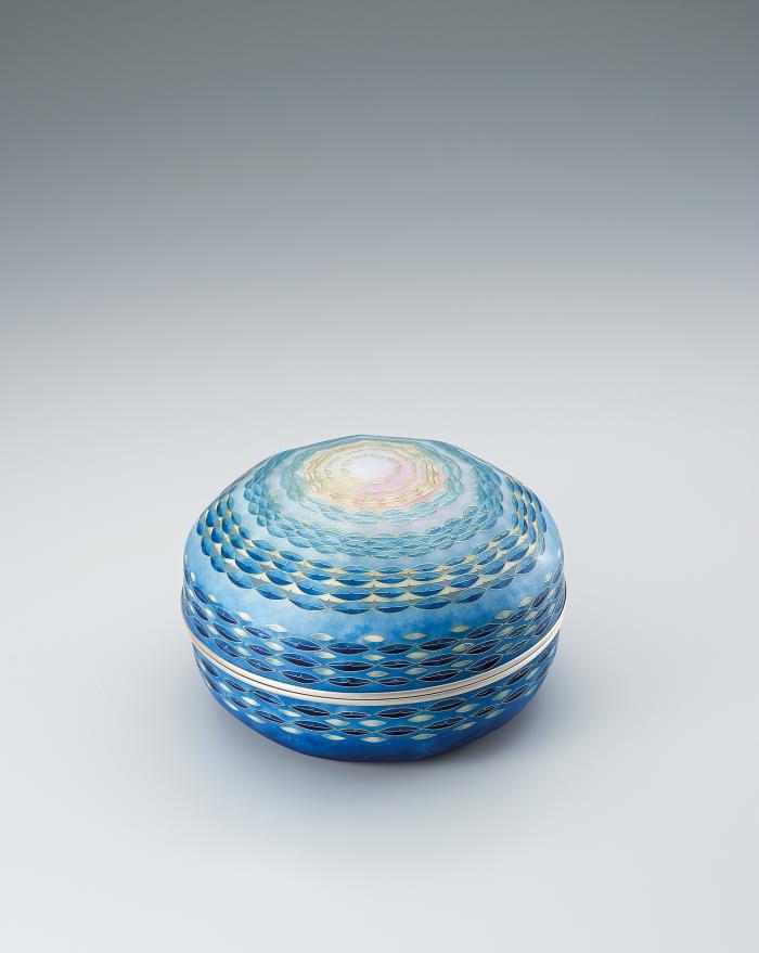 有線七宝蓋物「滄海の夜明」