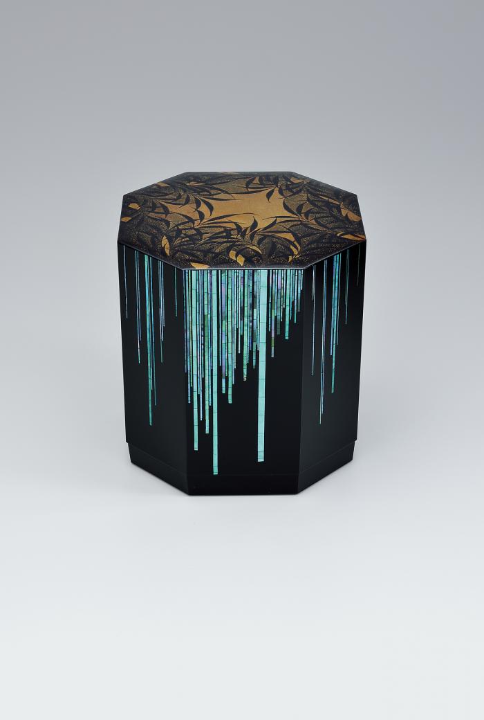 蒔絵八角箱「竹林」
