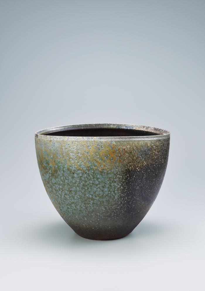 窯変広口花器