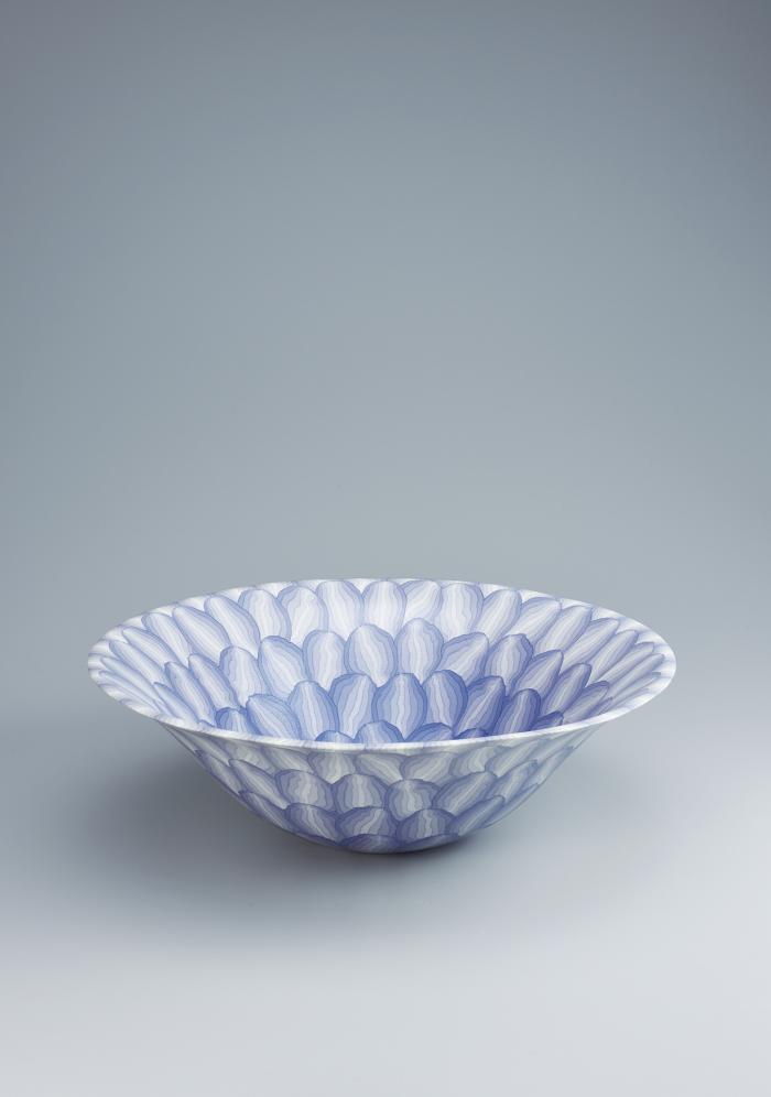 椋灰釉練上大鉢