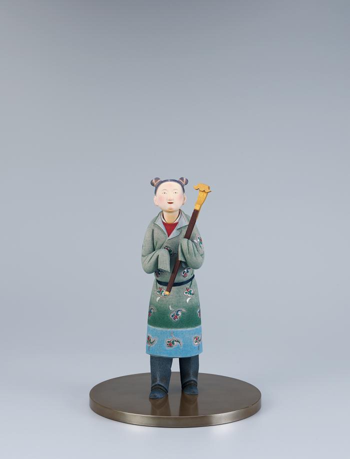 陶胎紙貼彩色「胡清」