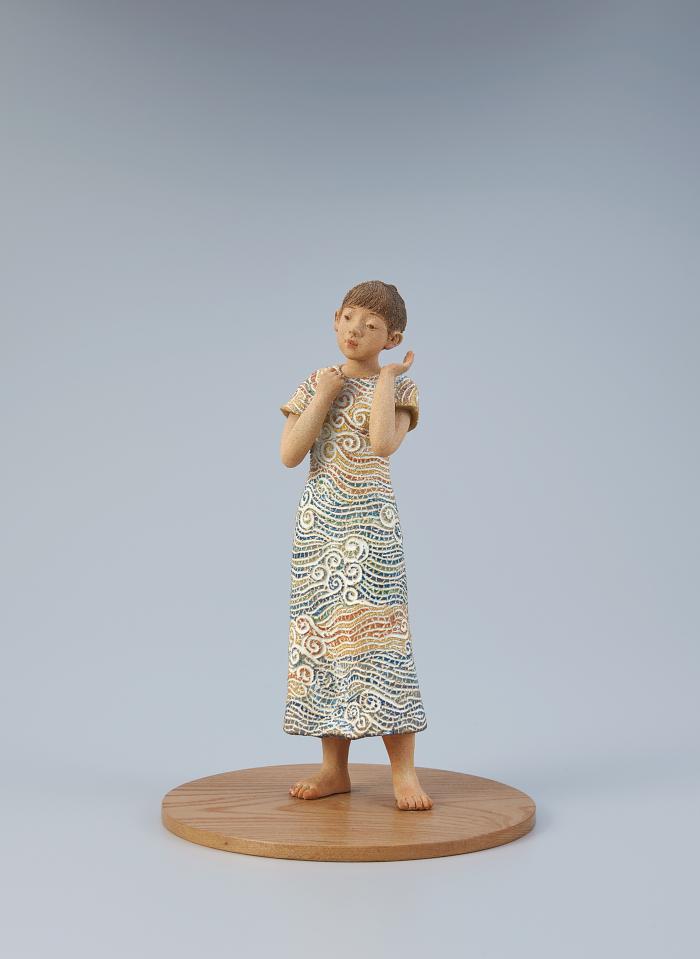 陶釉象嵌「惜夏」