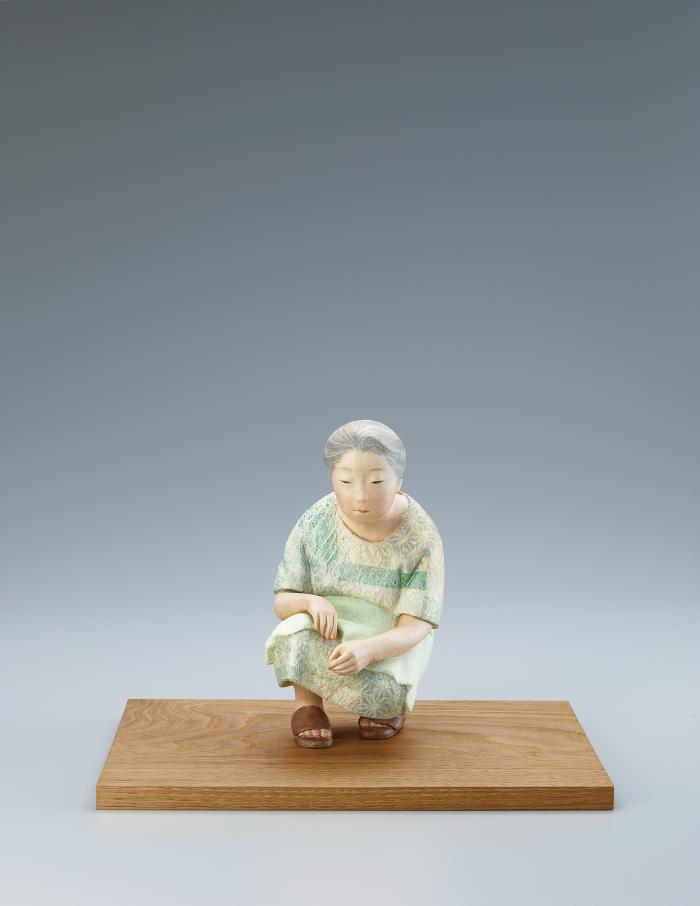 桐塑紙貼「道端」